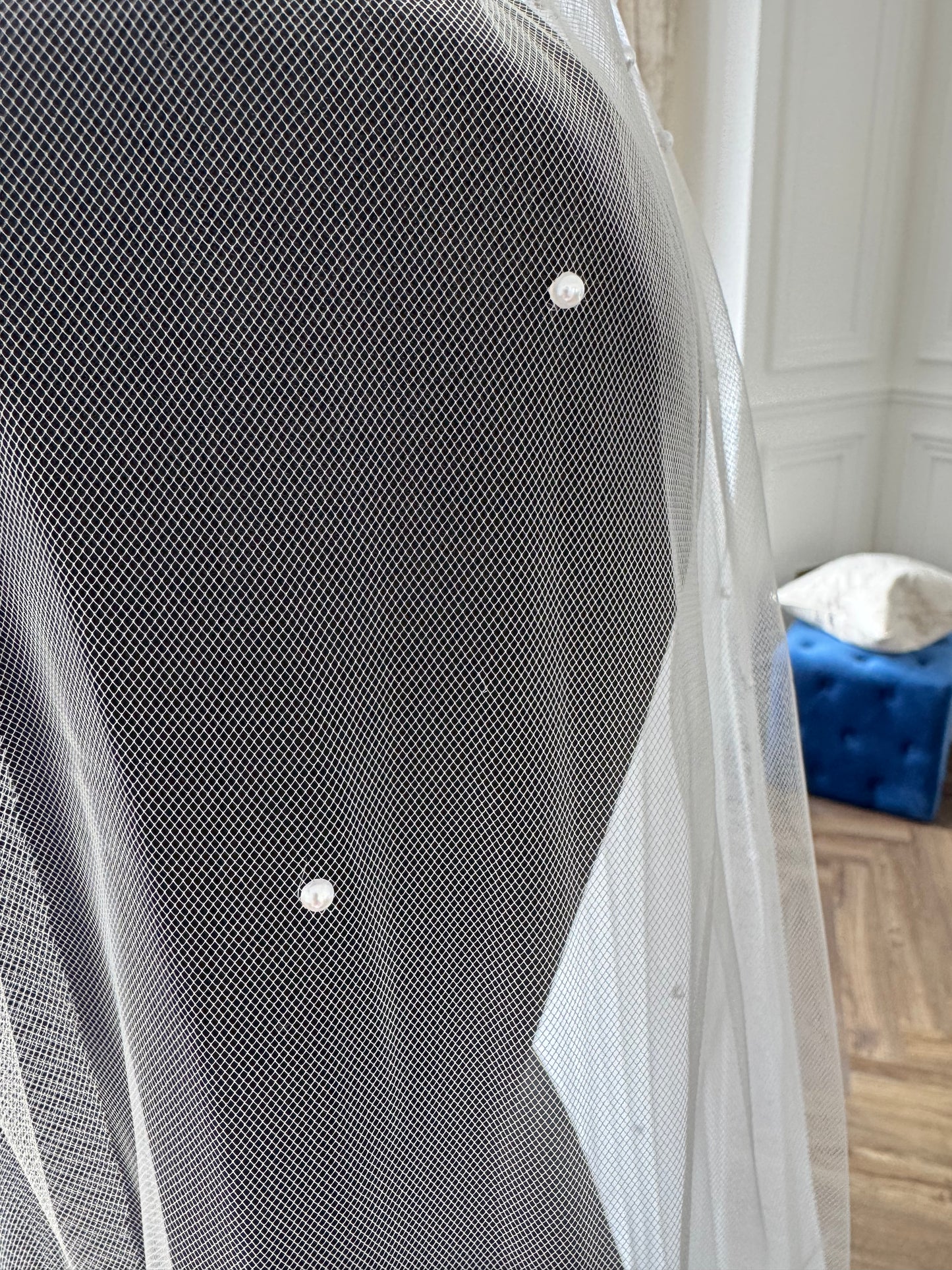 Chapel Length Pearl Veil