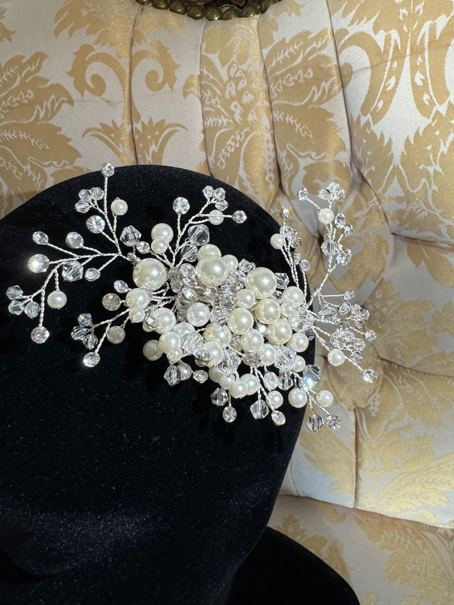 Crystal and Pearl Bridal Hair Piece
