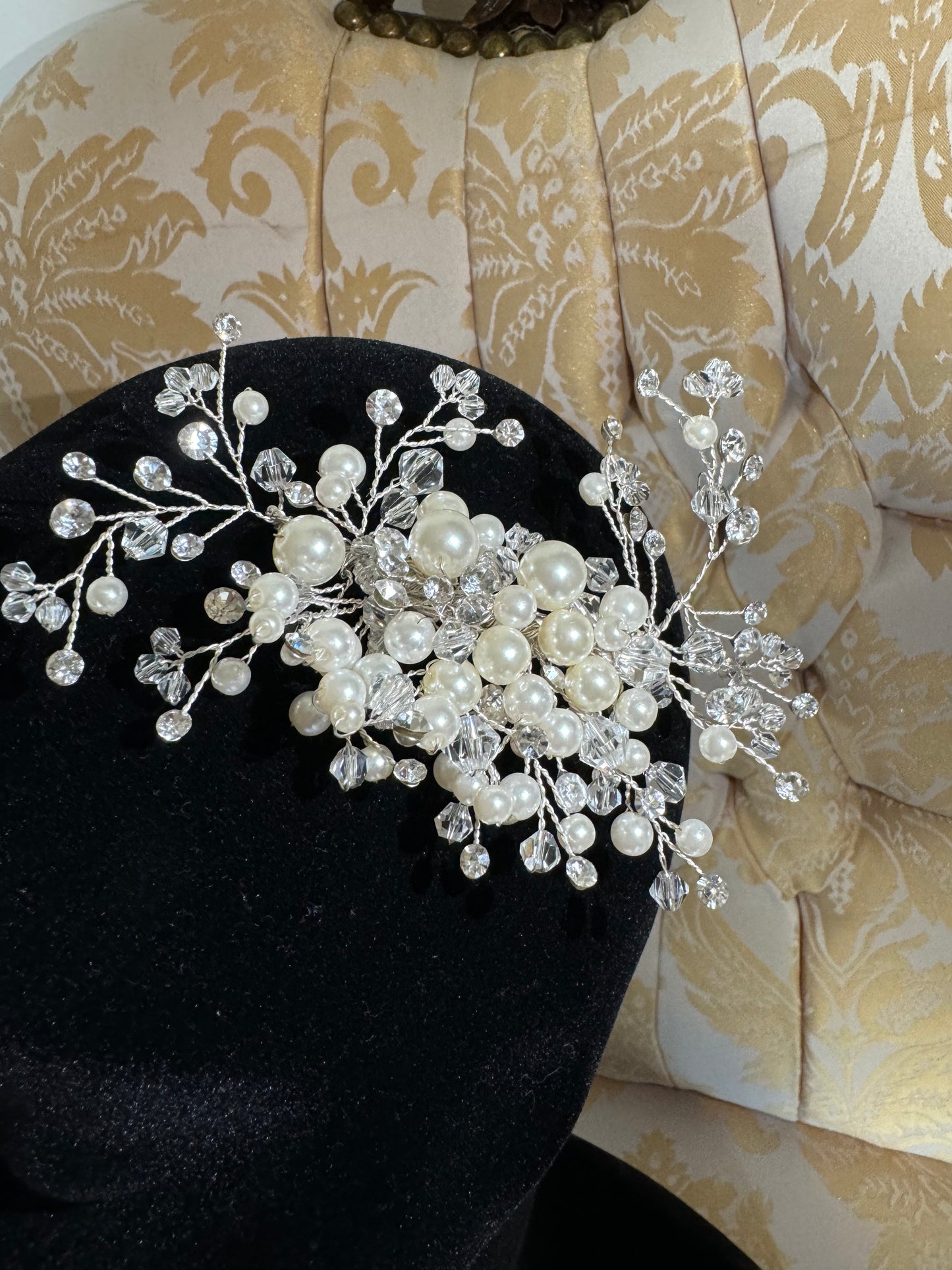 Crystal and Pearl Bridal Hair Piece