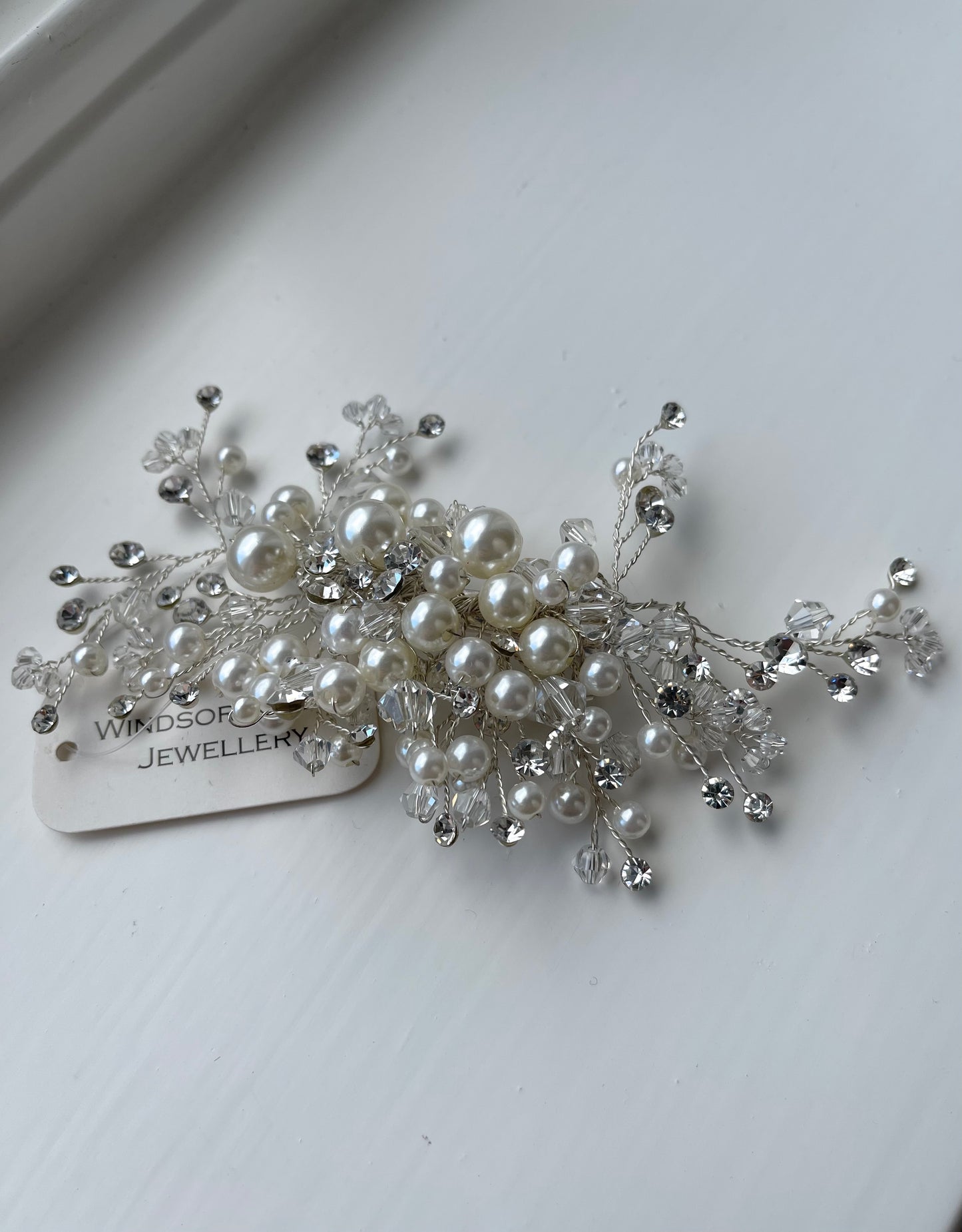 Crystal and Pearl Bridal Hair Piece