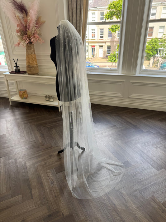 Chapel Length Pearl Veil