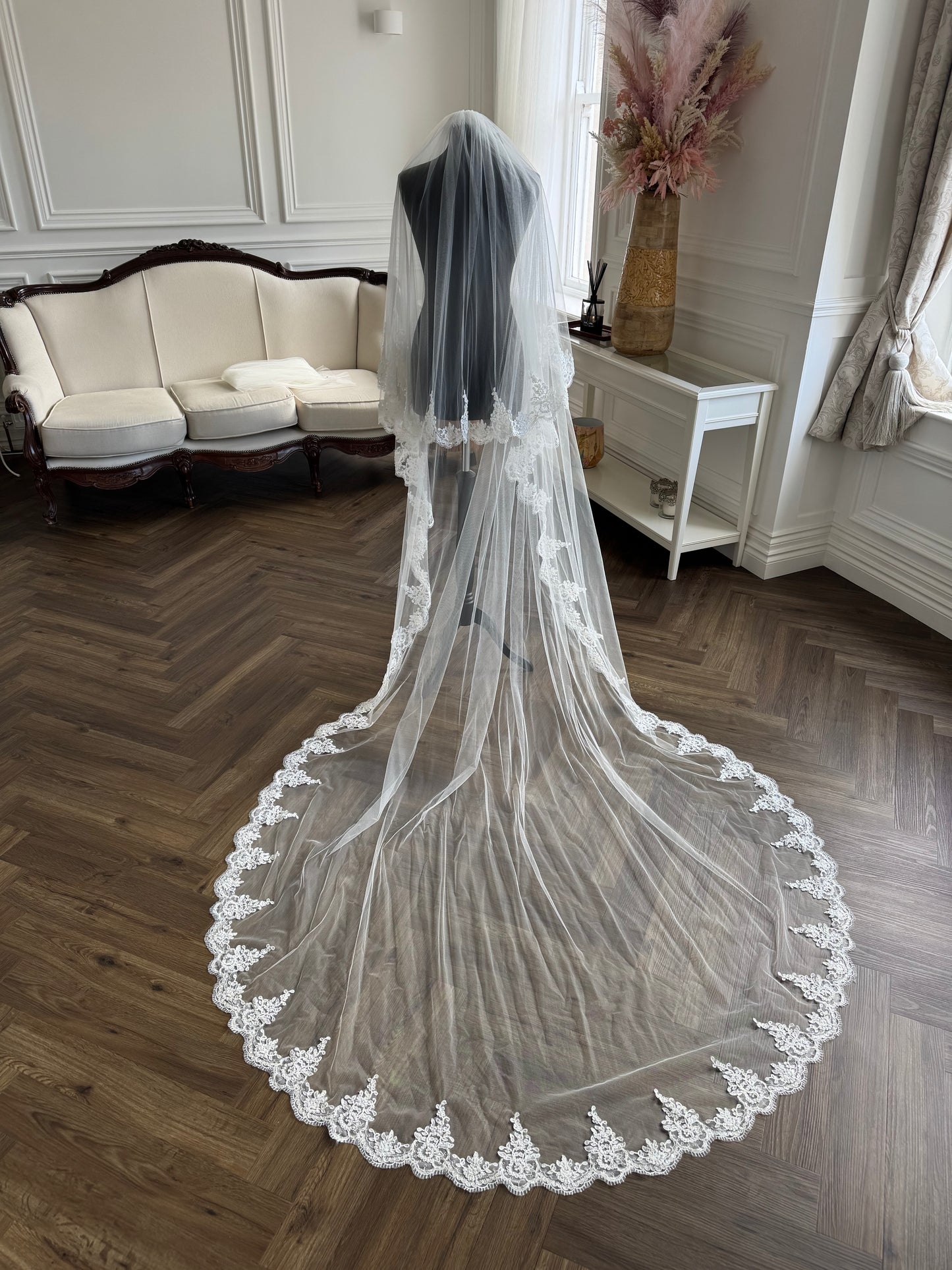 Lace Edge Cathedral Veil