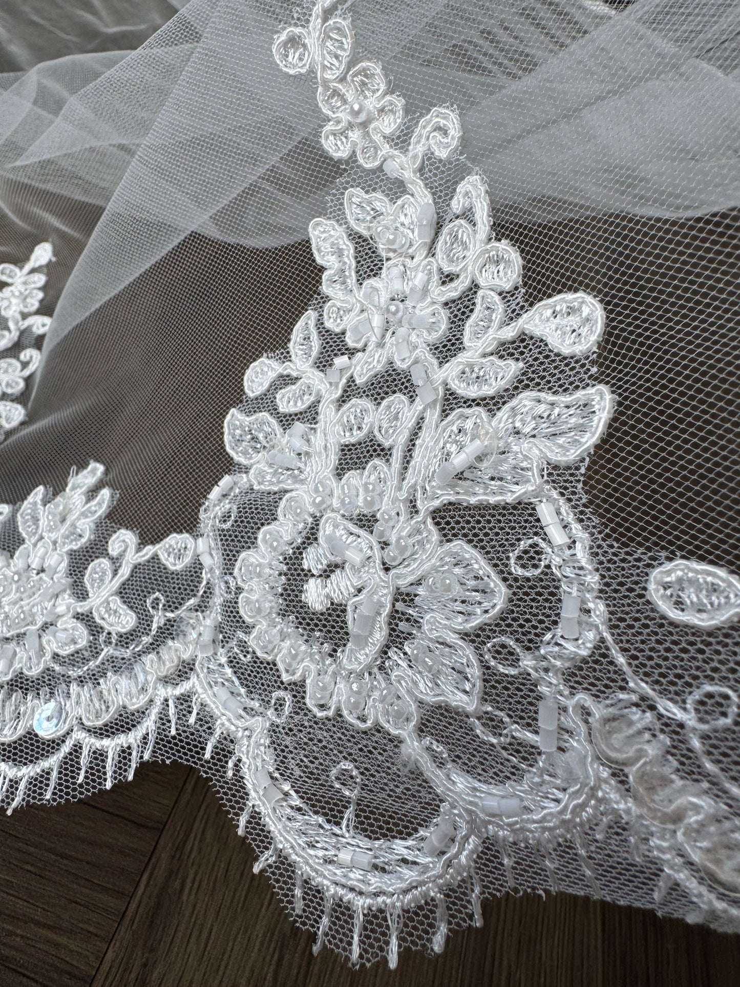 Lace Edge Cathedral Veil