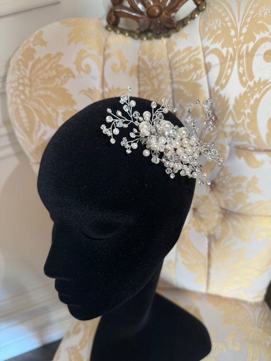 Crystal and Pearl Bridal Hair Piece