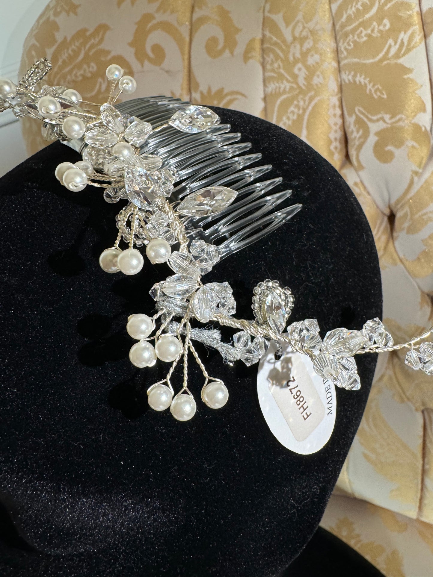 Crystal and Pearl Bridal Hairpiece