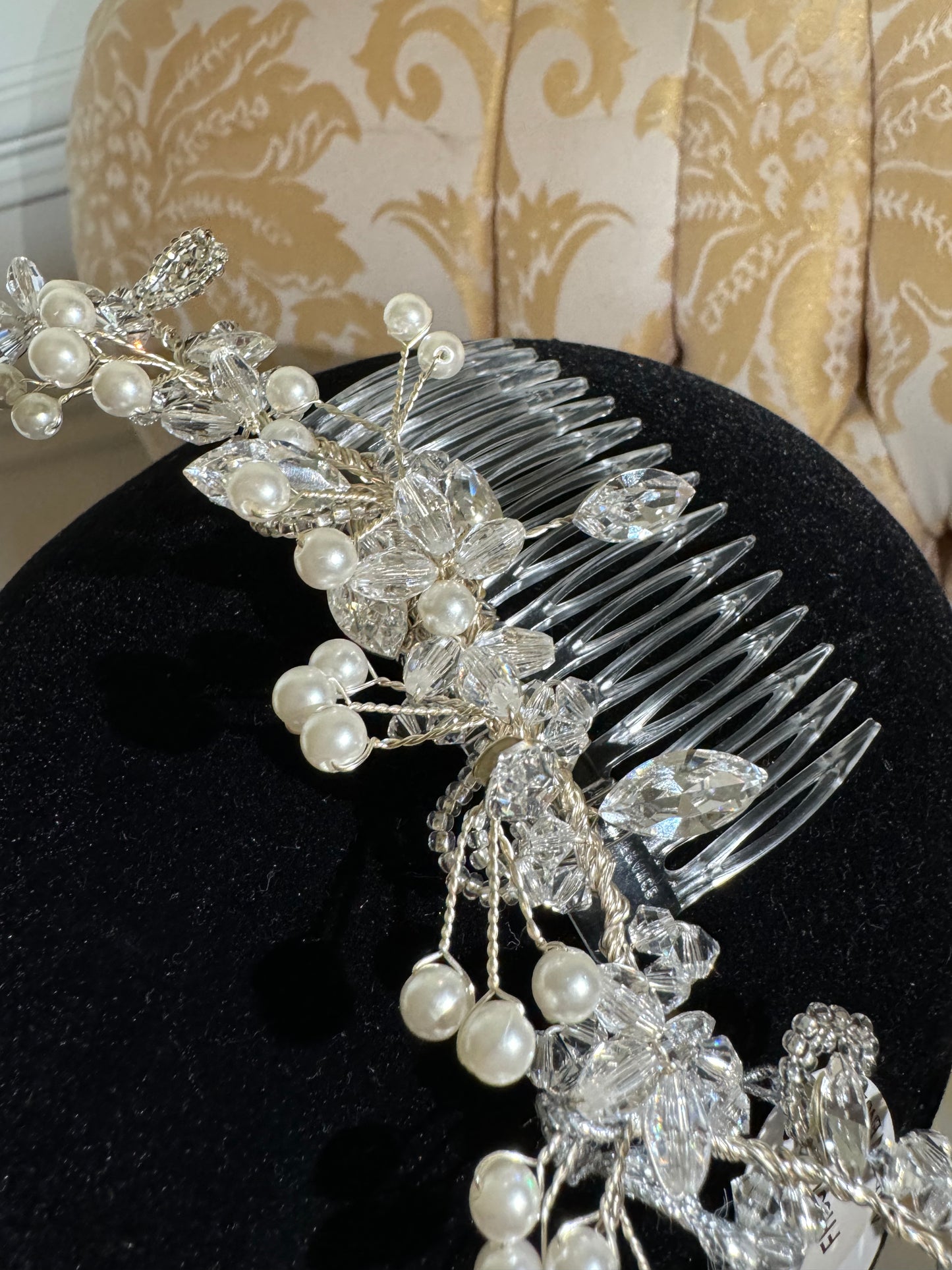 Crystal and Pearl Bridal Hairpiece