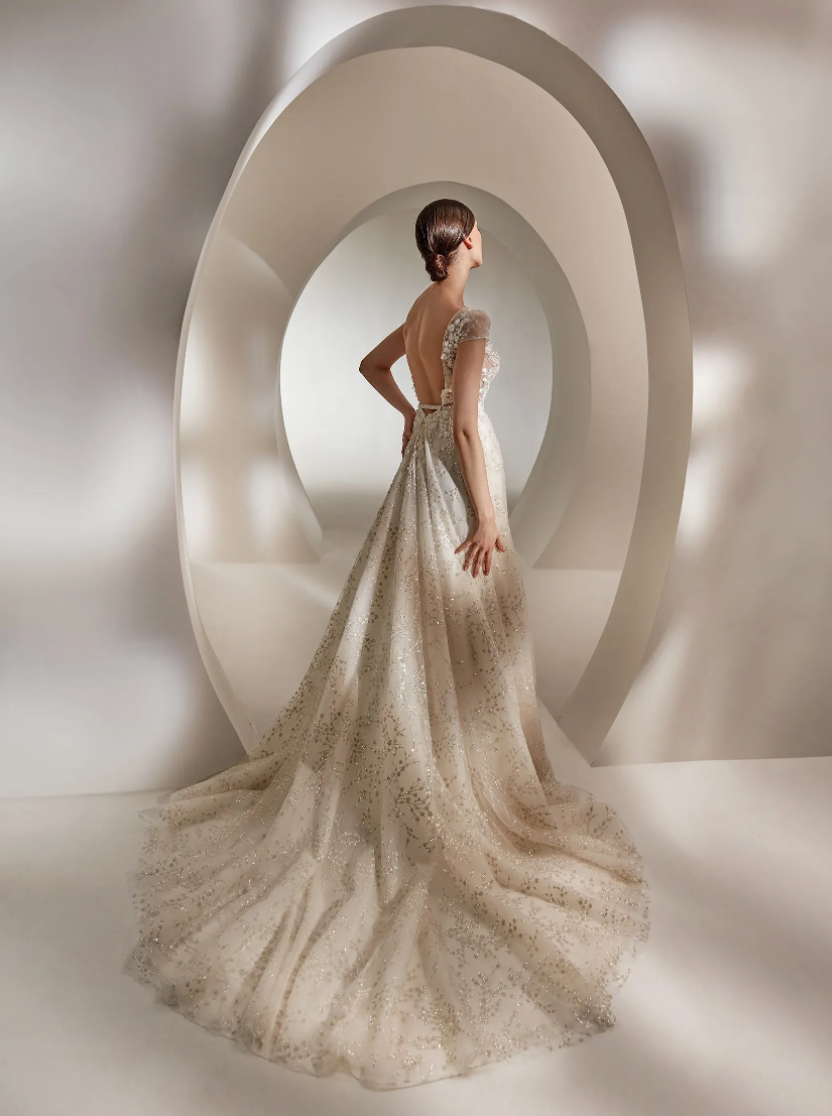 Nicole Milano Laktha Blue Lace Bridal