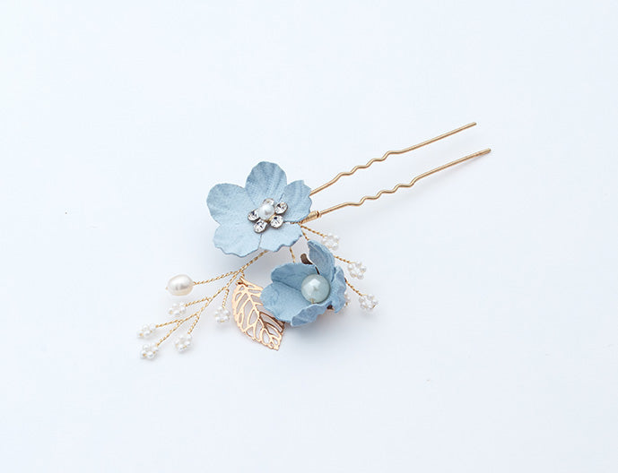 Blue Floral Hair Pin